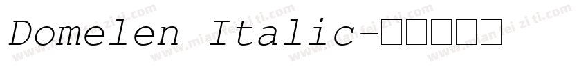 Domelen Italic字体转换
